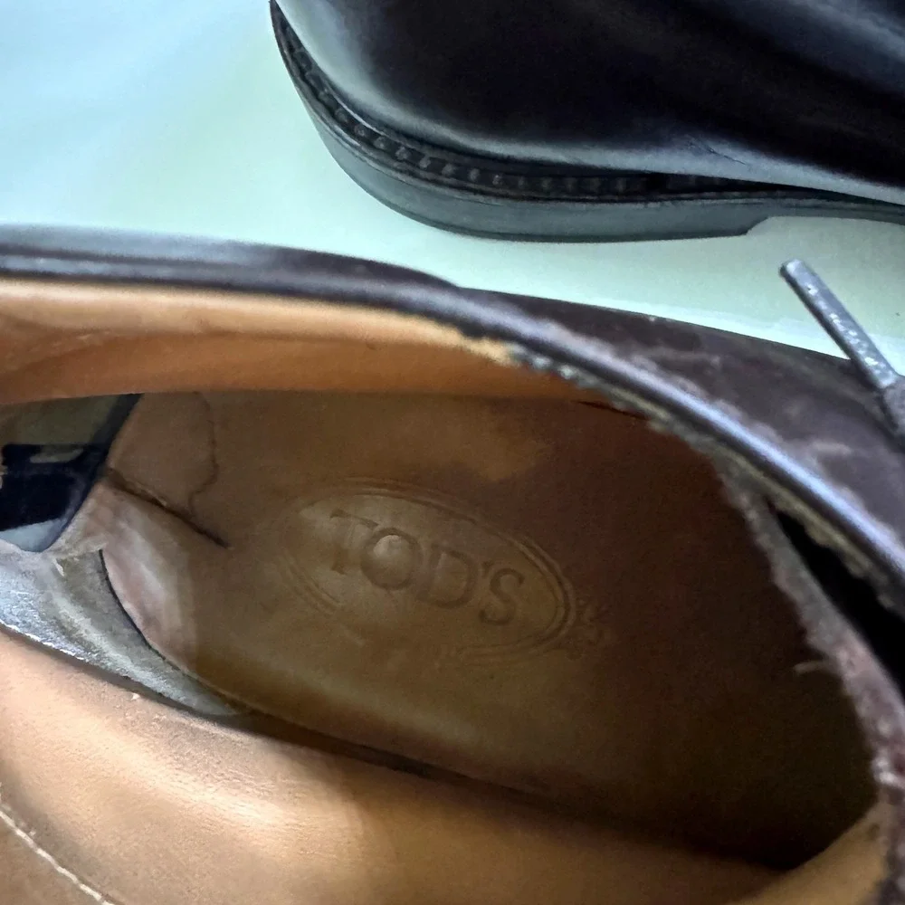 Tod's Chukka Boots Size 11.5 Dark Brown Leather Lace Up Italian Ankle Boots Men